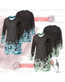 GOLD CLUB Jersey Muslimah Plus Size/ Baju Jersi Muslimah Corak Bunga/ T-shirt Muslimah M-7XL/ Full Printing Jersey Part 3