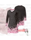 GOLD CLUB Jersey Muslimah Plus Size/ Baju Jersi Muslimah Corak Bunga/ T-shirt Muslimah M-7XL/ Full Printing Jersey Part 3