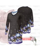 GOLD CLUB Jersey Muslimah Plus Size/ Baju Jersi Muslimah Corak Bunga/ T-shirt Muslimah M-7XL/ Full Printing Jersey Part 3