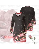 GOLD CLUB Jersey Muslimah Plus Size/ Baju Jersi Muslimah Corak Bunga/ T-shirt Muslimah M-7XL/ Full Printing Jersey Part 3