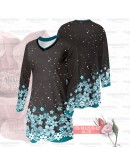 GOLD CLUB Jersey Muslimah Plus Size/ Baju Jersi Muslimah Corak Bunga/ T-shirt Muslimah M-7XL/ Full Printing Jersey Part 3