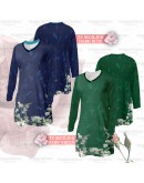 GOLD CLUB Jersey Muslimah Plus Size/ Baju Jersi Muslimah Corak Bunga/ T-shirt Muslimah M-7XL/ Full Printing Jersey Part 2