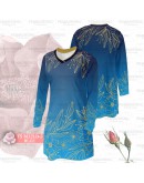 GOLD CLUB Jersey Muslimah Plus Size/ Baju Jersi Muslimah Corak Bunga/ T-shirt Muslimah M-7XL/ Full Printing Jersey Part 2