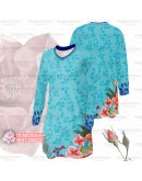 GOLD CLUB Jersey Muslimah Plus Size/ Baju Jersi Muslimah Corak Bunga/ T-shirt Muslimah M-7XL/ Full Printing Jersey Part 2