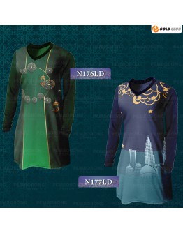 GOLD CLUB Jersi Muslimah Edisi Raya Aidilfitri Dewasa & Kanak-Kanak/ Jersey Muslimah Raya Edition/ Baju Raya