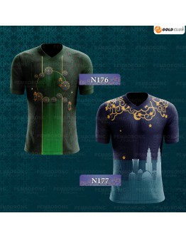 GOLD CLUB Jersi Lengan Pendek Edisi Raya Aidilfitri Dewasa & Budak/ Jersey Short Sleeve Raya Edition/ Baju T-shirt Raya