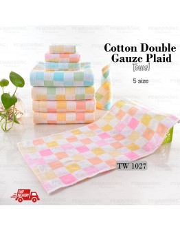 Face Towel/Bath Towel/Baby Cotton Double Gauze Plaid Towel/ Tuala Cotton