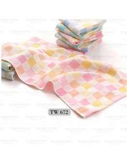 Face Towel/Bath Towel/Baby Cotton Double Gauze Plaid Towel/ Tuala Cotton