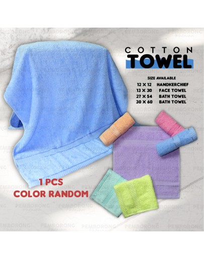 Cotton Towel/ Tuala Mandi/ Face Towel/ Bath Towel/ Handkerchief #TW 3012/3013/3015/3016