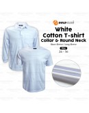 GOLD CLUB T-shirt Cotton Lengan Pendek Putih/ White Round Neck T-shirt/ Plain T-shirt