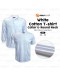 GOLD CLUB T-shirt Cotton Lengan Panjang Putih/ White Round Neck T-shirt/ Plain T-shirt
