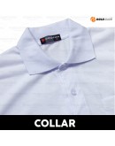 GOLD CLUB T-shirt Cotton Lengan Pendek & Panjang Putih/  Collar Cotton T-shirt/ Plain T-shirt